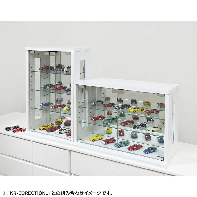 幅60cm コレクションケース 卓上 ガラス 背面ミラー コンパクト 横型 幅60cm コレクションケース 卓上 ガラス 背面ミラー コンパクト 横型