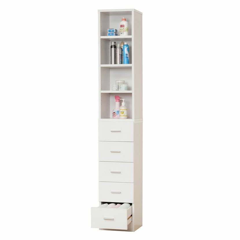 幅30cm 鏡面 隙間収納 タオルストッカーW30 収納家具 リビング収納