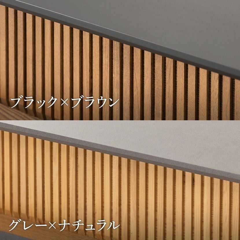 幅100cm 木製 和モダン ローテーブル 格子デザイン オーク 引き出し