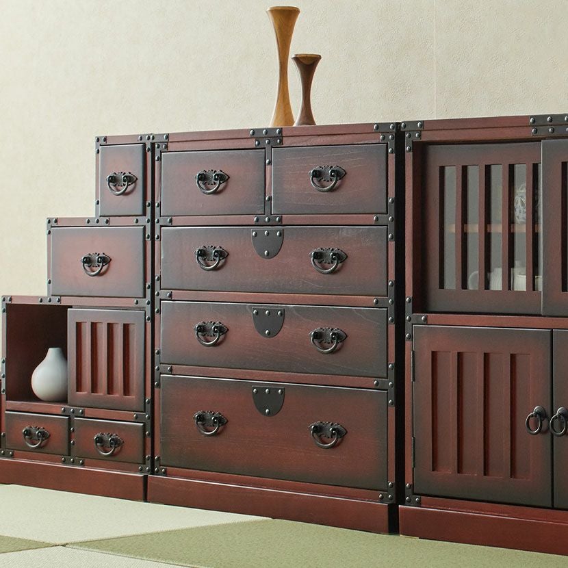 幅67cm 民芸 民芸調 和タンス 引出箪笥 和室 収納棚 洋服収納 衣類収納