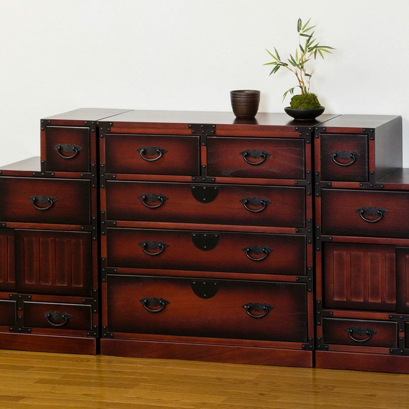 幅67cm 民芸 民芸調 和タンス 引出箪笥 和室 収納棚 洋服収納 衣類収納