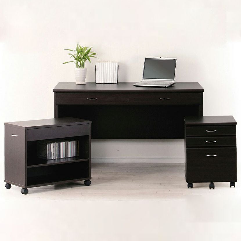 幅120cm システムデスク チェスト付き ラック付き デスク 在宅デスク