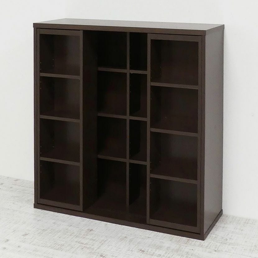 深型スライドシェルフ 本棚 ナチュラル 幅90cm 深型スライドシェルフ 前面スライド式 コミック収納 大容量