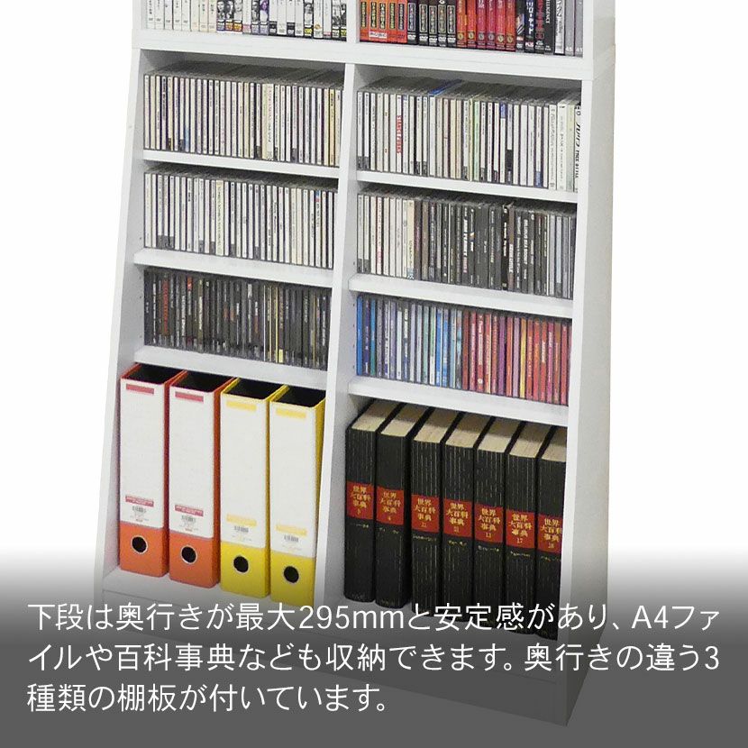 幅75cm 大容量ホームシェルフ 大容量 薄型＆深型 可動棚 連結 独立可能