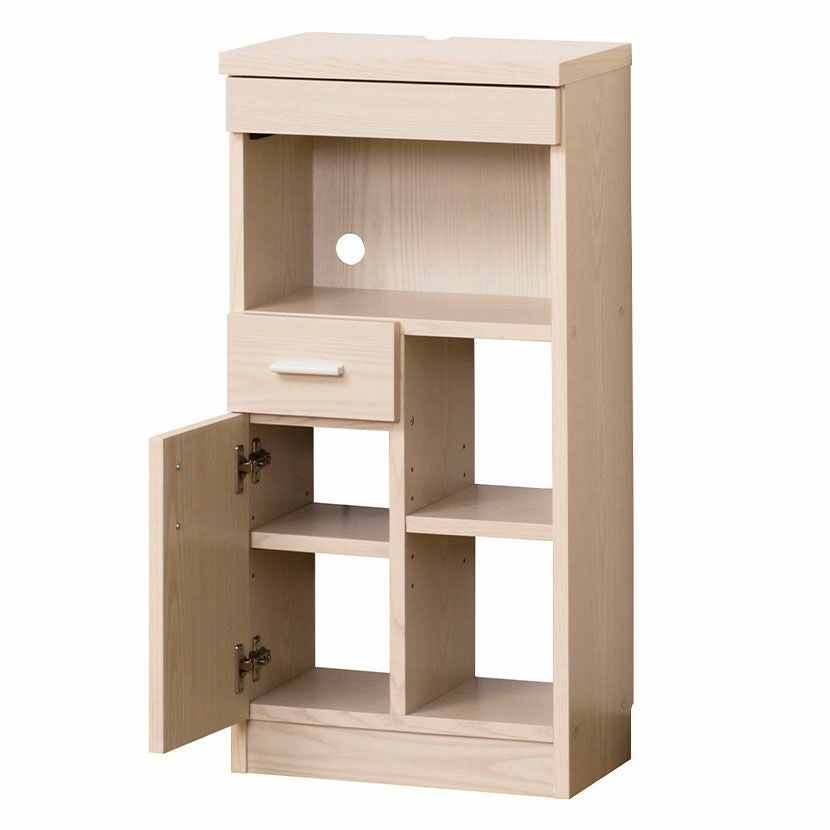 幅40cm 収納棚 ルーター収納 リビング収納 完成品 鞄置き 木製 引出