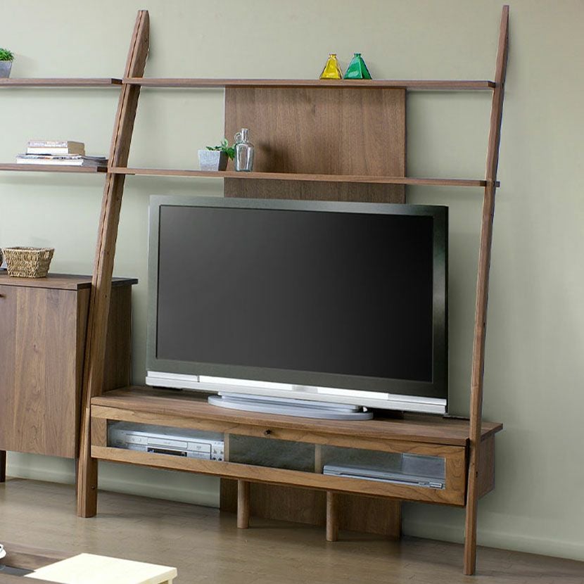 幅118cm テレビ台 収納 引き出し デッキ収納 可動棚付き テレビラック