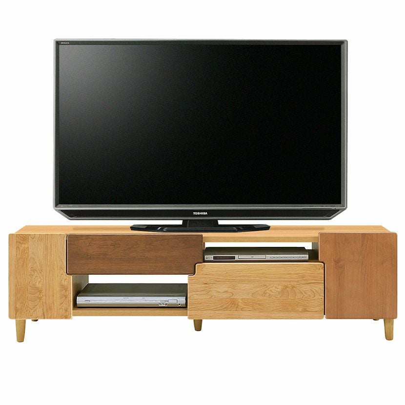 幅120cm 木製 テレビボード オープンタイプ レヴィ ～42型対応 天然木