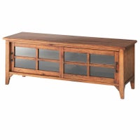 幅120cm 木製 テレビボード アンティーク風 ～45型対応 天然木 ミンディ ガラス扉 テレビ台 ローボード TV台 カフェ風 レトロ調 ヴィンテージ調 おしゃれ 完成品｜¥35,364の動画