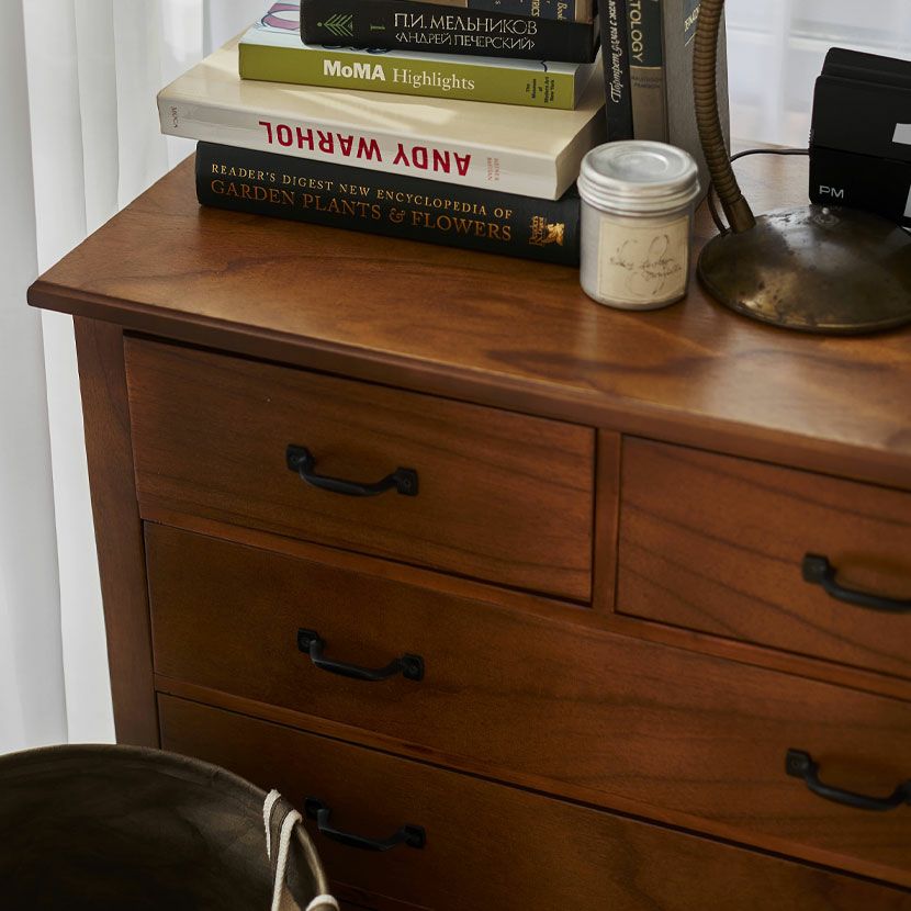 marinko　スリム　チェスト　４段　アンティーク調　取っ手 幅80cm 木製 チェスト 4段 アンティーク風 引き出し 取っ手付き