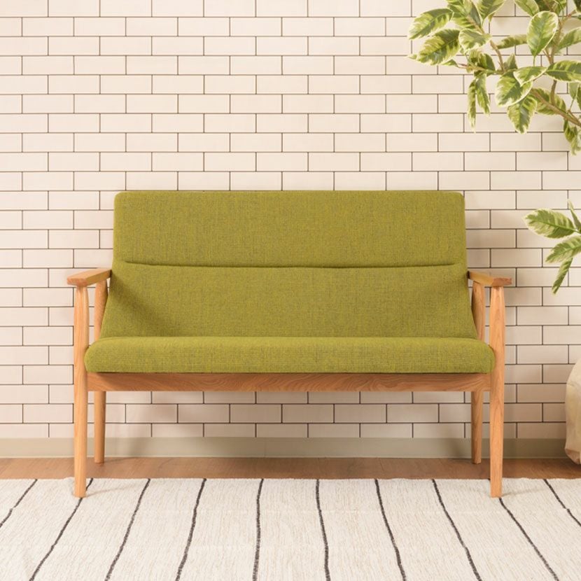 ダイニング2Pチェア 木製 天然木 アッシュ無垢材 ダイニングソファ 和