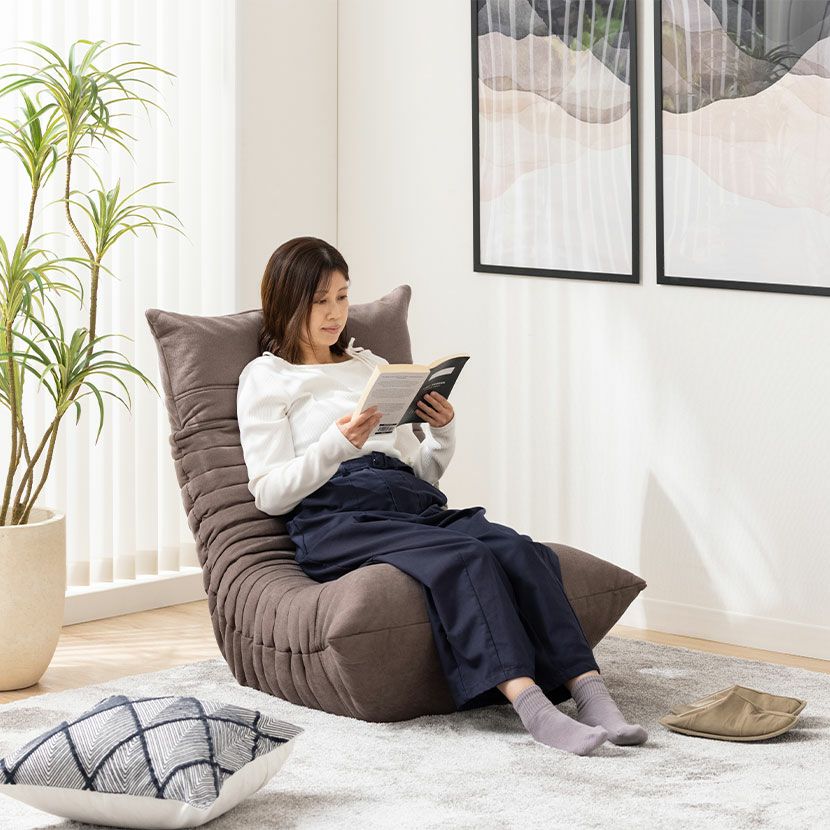 幅77cm 1人掛けソファ ローソファ リクライニング フロアソファ フロア