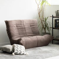 幅134cm 2人掛けソファ ローソファ リクライニング フロアチェア フロアソファ リビングチェア 座椅子 ファブリック コンパクト 完成品｜¥32,637の動画