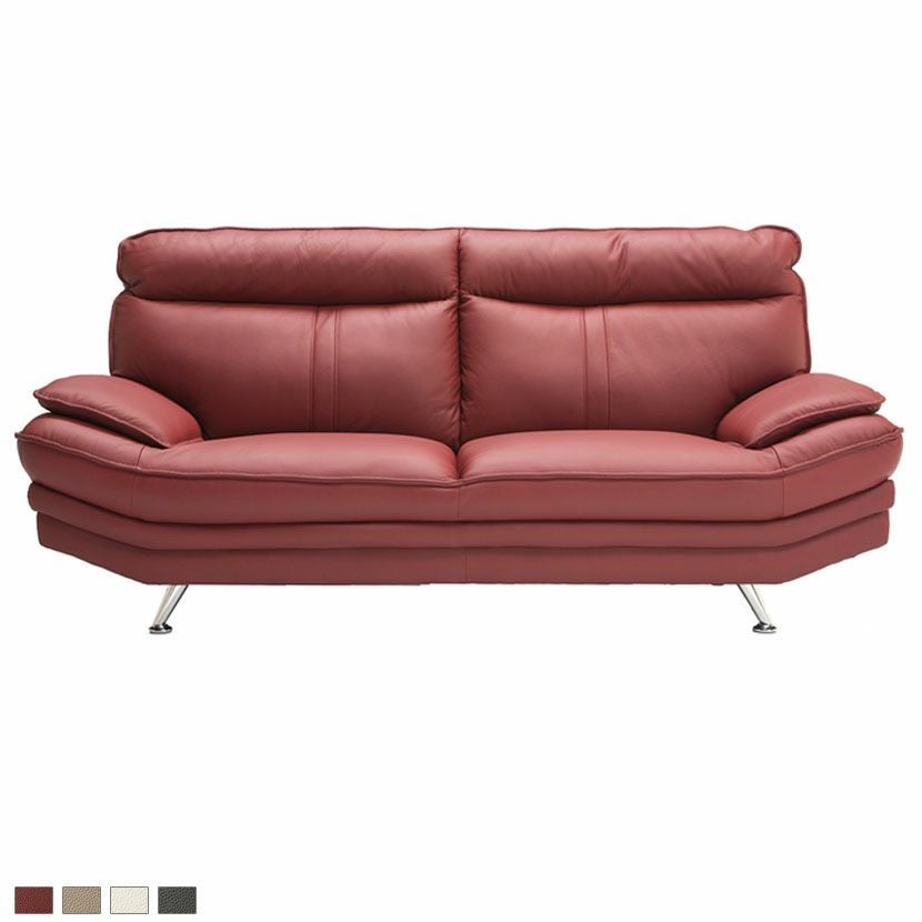 設置無料】幅200cm 3人掛け ソファ イタリア製厚革 レザー リビング