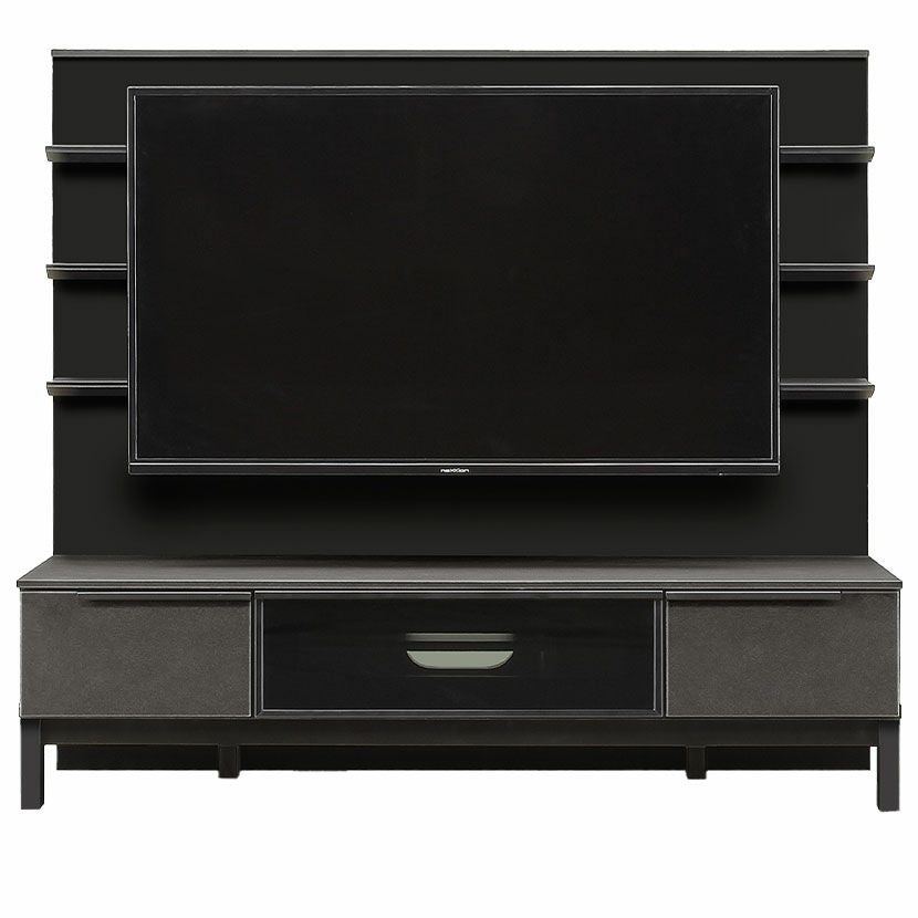 設置無料】幅150cm ローボード バックパネル付き 収納付き 引き出し