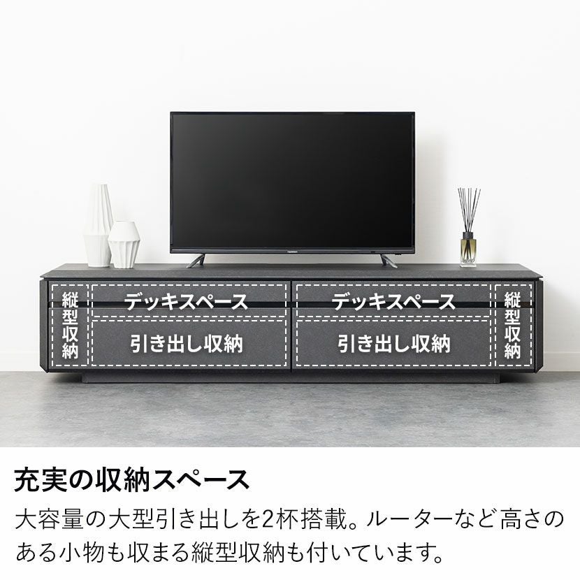 【軽トラック90分無料貸出】セラミック調テレビボード 設置無料】幅180.5cm ローボード テレビボード テレビ台 セラミック調