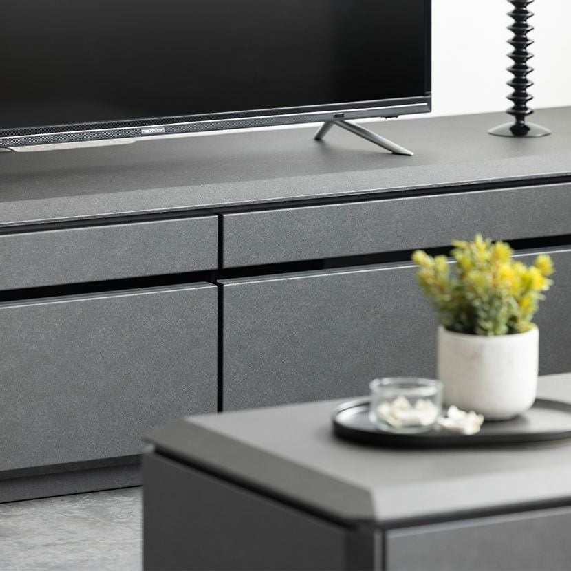 【軽トラック90分無料貸出】セラミック調テレビボード テレビ台 ローボード 完成品 セラミック調 180 引き出し収納 : 大川