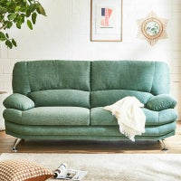 幅185cm 3人掛け ハイバック ソファ Sweet スイート 布張り ファブリック ポケットコイル ソファー リビングソファ おしゃれ シンプル リビング グリーン グレー｜¥99,819の動画