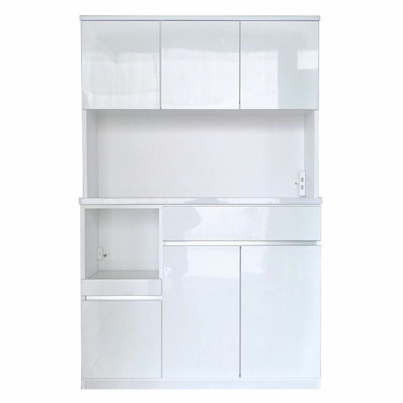 設置無料】幅115.3cm 食器棚 セイル キッチンボード モイス付き