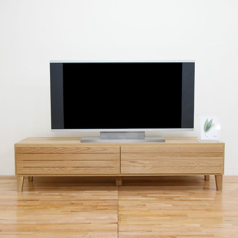 【店頭引取り限定】モリタインテリア　テレビボード　オーク材 設置無料】幅180.2cm MORITA TVボード 前板ホワイトオーク 無垢材