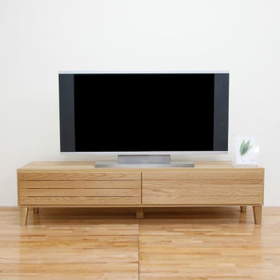 堀田木工所 幅150.2cm テレビボード 木製 アルダー材 自然塗装 脚付き 