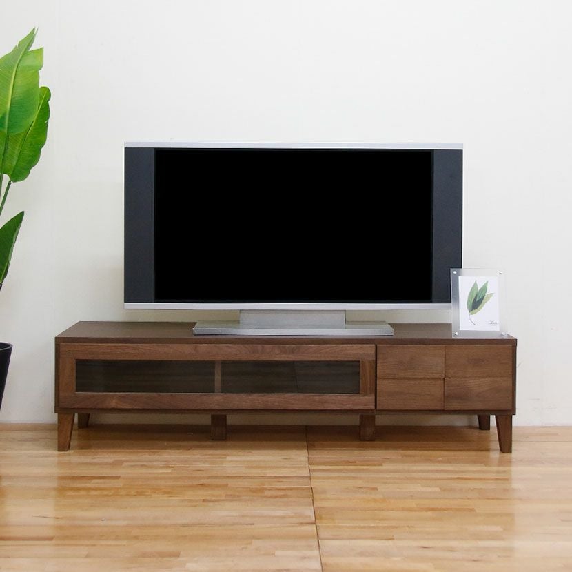 設置無料】幅200cm ローボード テレビボード テレビ台 収納付 脚付き