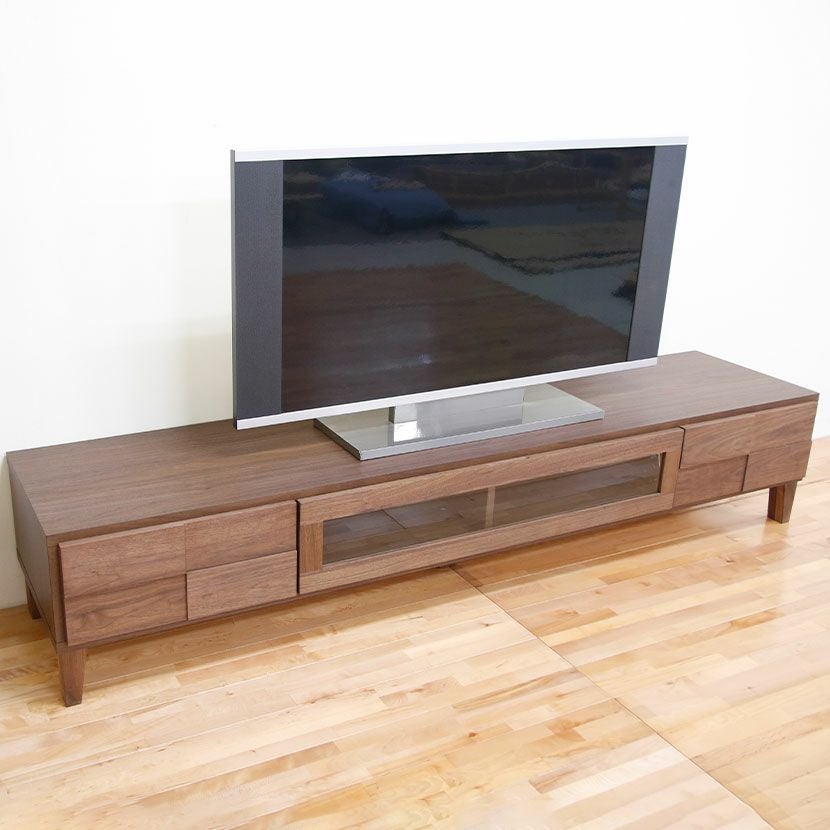 設置無料】幅200cm ローボード テレビボード テレビ台 収納付 脚付き