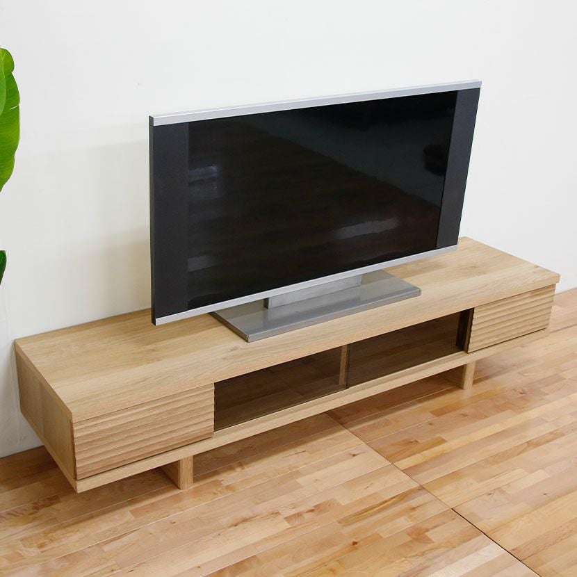 設置無料】幅177.4cm ローボード テレビボード テレビ台 収納付 脚付き