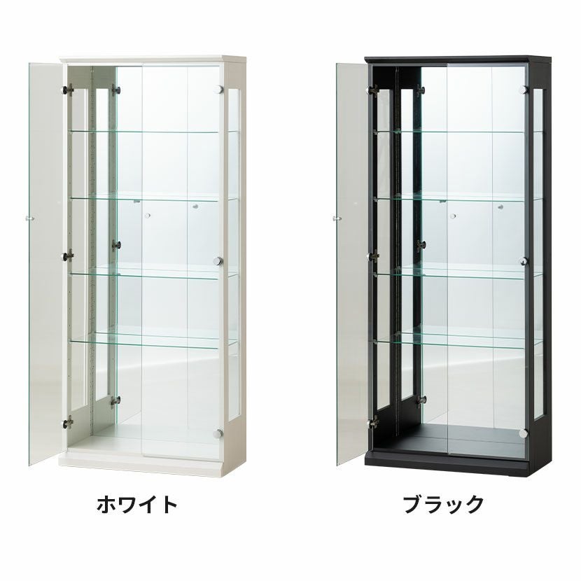 設置無料】幅65cm ハイタイプ コレクションケース VAGIO ガラス LED