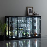 【設置無料】幅140cm ロータイプ コレクションケース VAGIO ガラス LED 照明付き 背面ミラー 横型 収納 棚 フィギュアケース コレクションボード 収納棚 飾り棚 おしゃれ 白 黒｜¥51,728の動画