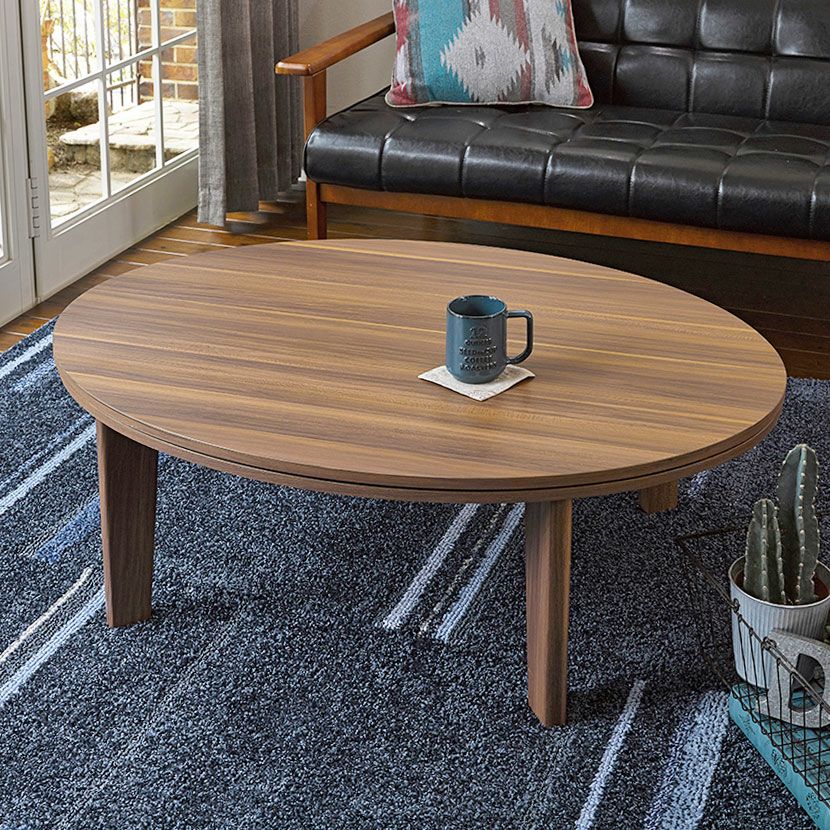 幅105cm こたつテーブル 楕円 楕円形 リバーシブル 石英管ヒーター