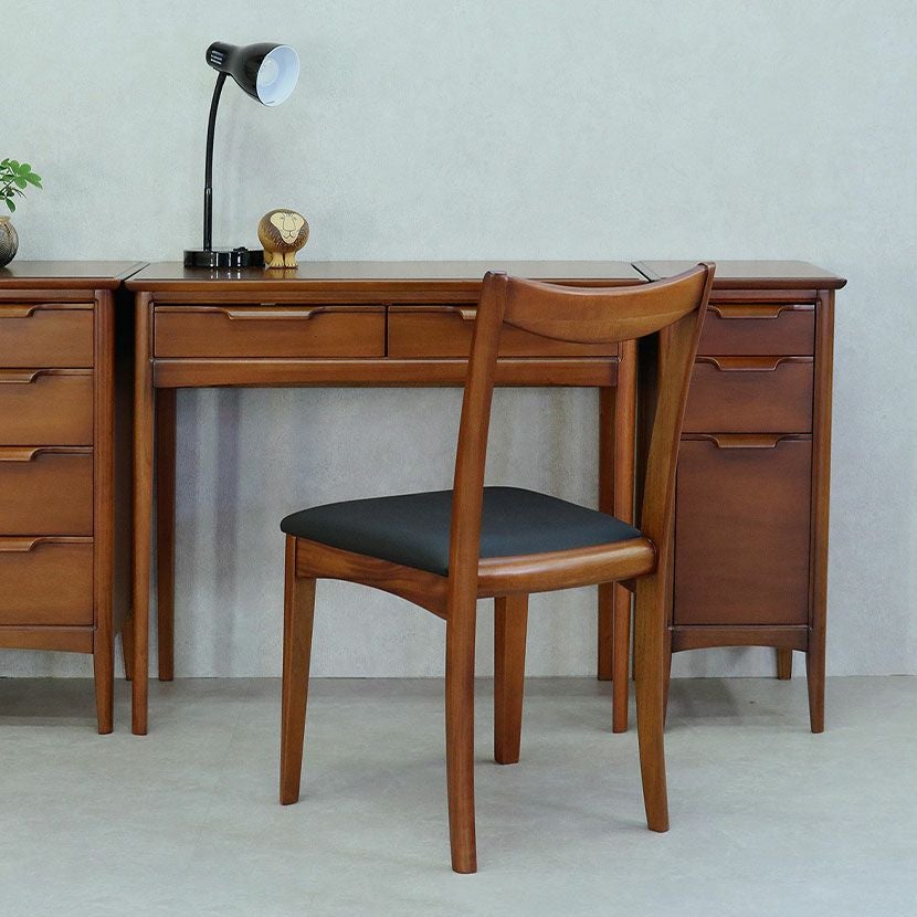 デスク 2点セット アンティーク風 (幅112cm 木製 デスク×1 チェア×1