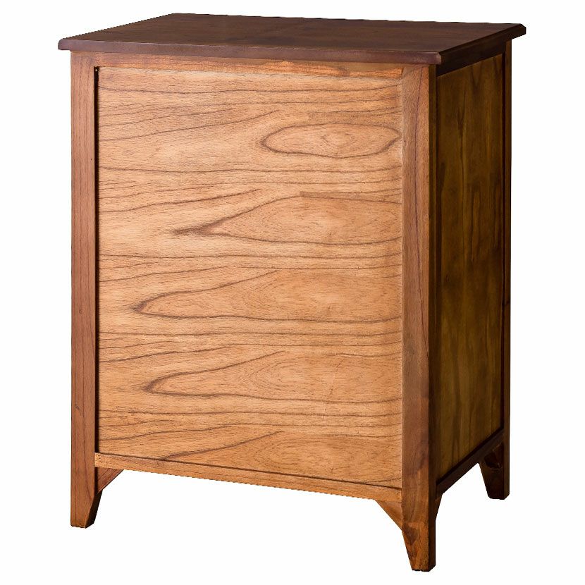 幅60cm 木製 ミニ キャビネット アンティーク風 引出し付き ガラス扉