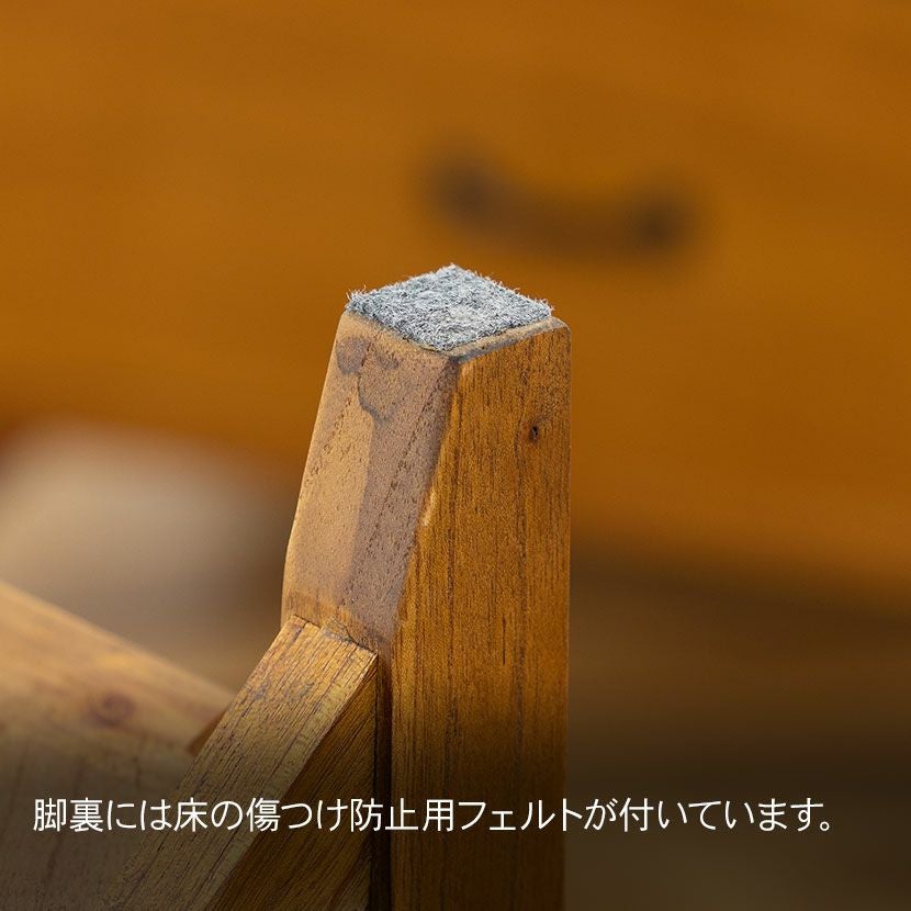 幅60cm 木製 ライティングチェスト アンティーク風 引出し付き 天然木