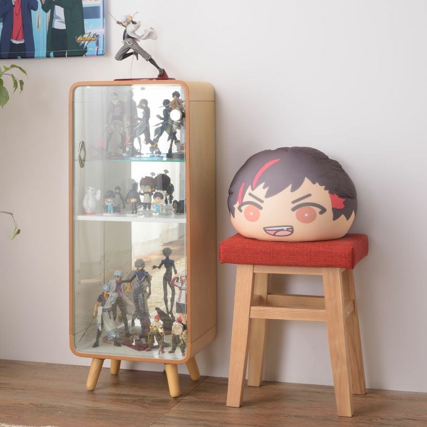 幅36cm 木製 コレクションケース 収納 棚 ガラス キャビネット