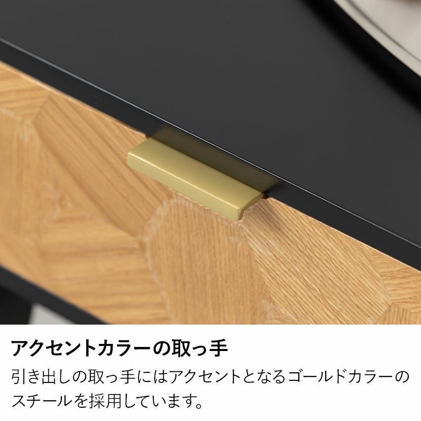 幅48cm ナイトテーブル サイドテーブル 引き出し付き 天然木 収納家具
