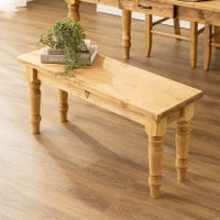 幅96cm 木製 ダイニングベンチ 2人掛け 天然木 無垢材 パイン材 I字 長椅子 食卓椅子 板座 おしゃれ 北欧風 ナチュラル カントリー 完成品｜¥19,991の動画