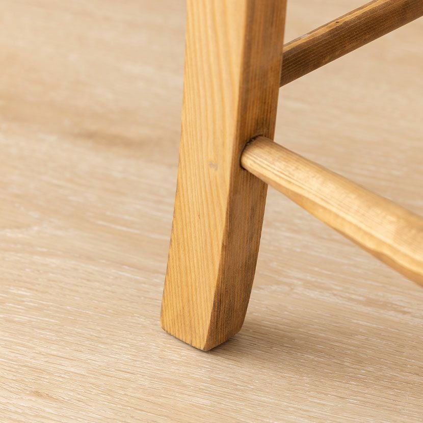 木製 ダイニングチェア パイン材 肘なし 収納付き 天然木 無垢材 椅子