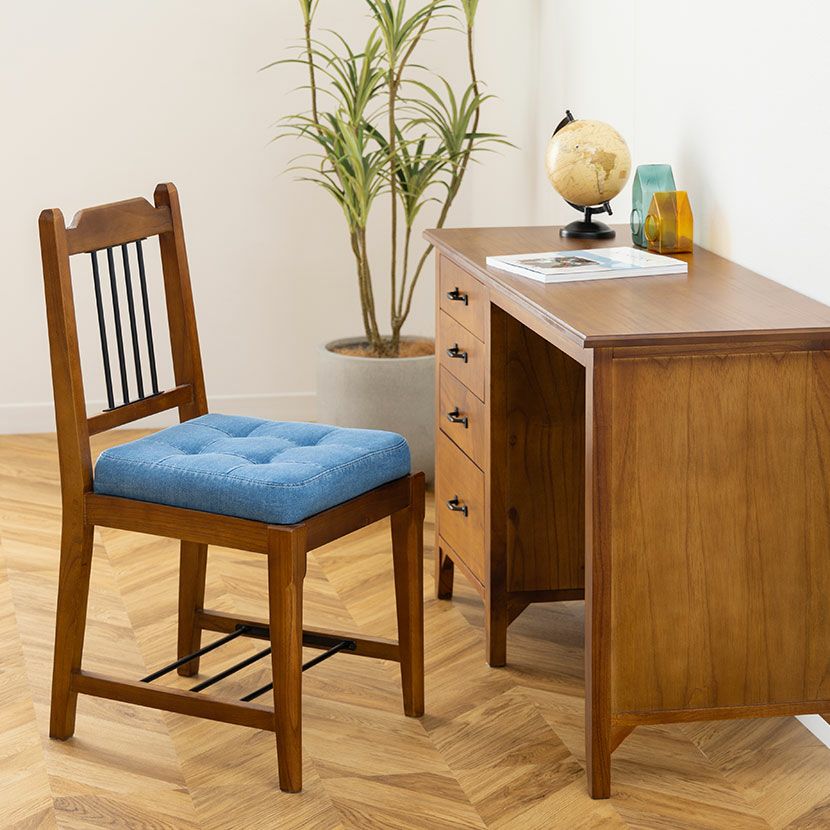 デスク 2点セット アンティーク風(幅112cm 木製 デスク×1 チェア×1