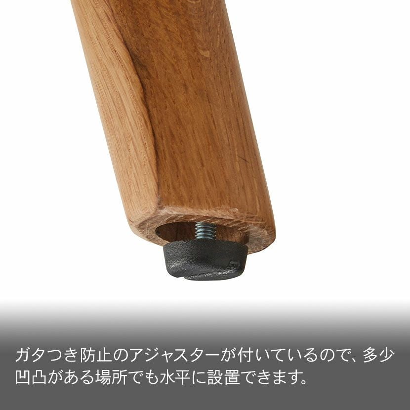 幅80cm 木製 ダイニングテーブル 正方形 アジャスター付き ホワイト