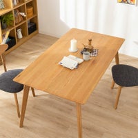 幅150cm 木製 ダイニングテーブル 長方形 オーク 無垢材 天然木 アジャスター付き 食卓テーブル おしゃれ シンプル 北欧 ナチュラル｜¥58,091の動画