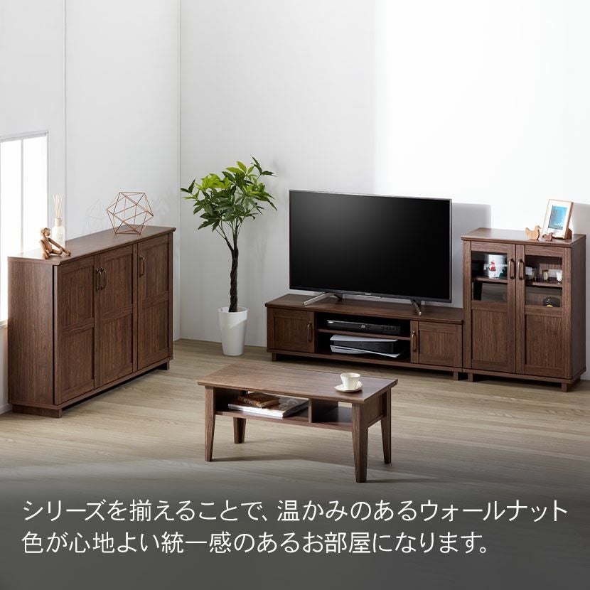 幅60cm キャビネット コサロ 木目調 可動棚 配線穴付き 扉付き