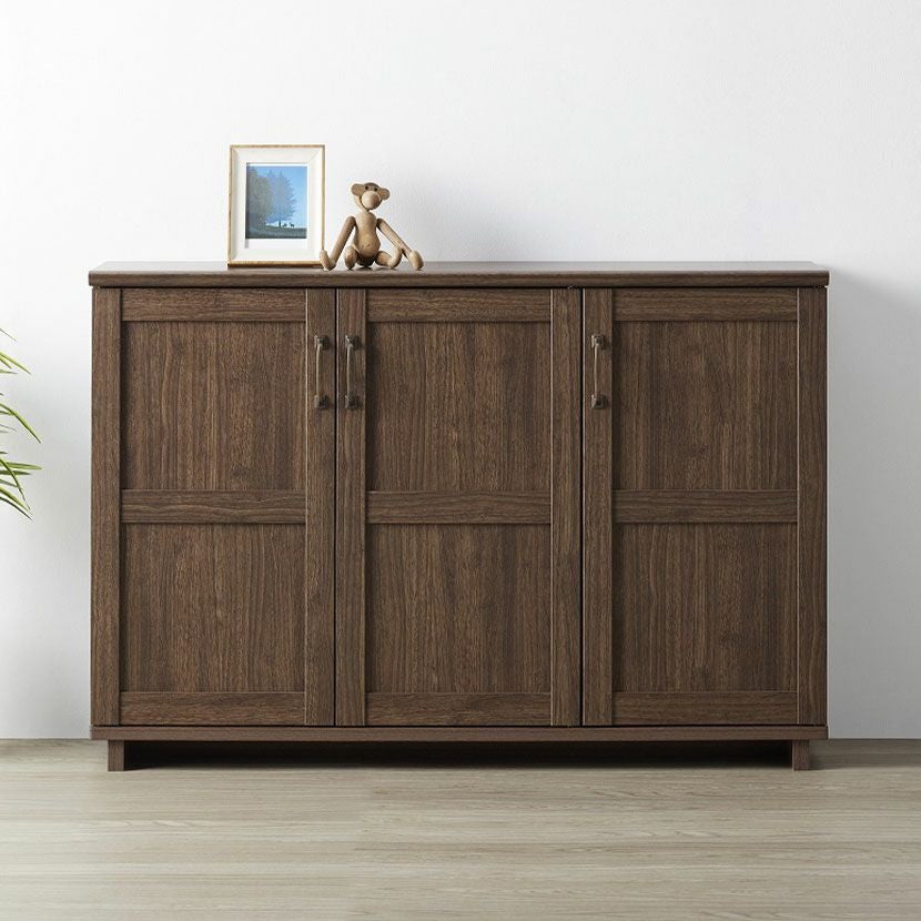 幅60cm キャビネット コサロ 木目調 可動棚 配線穴付き 扉付き