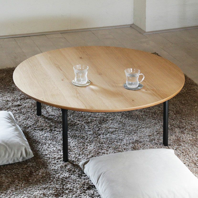 幅100cm ウェルズ コタツテーブル カーボンヒーター 円卓 円形