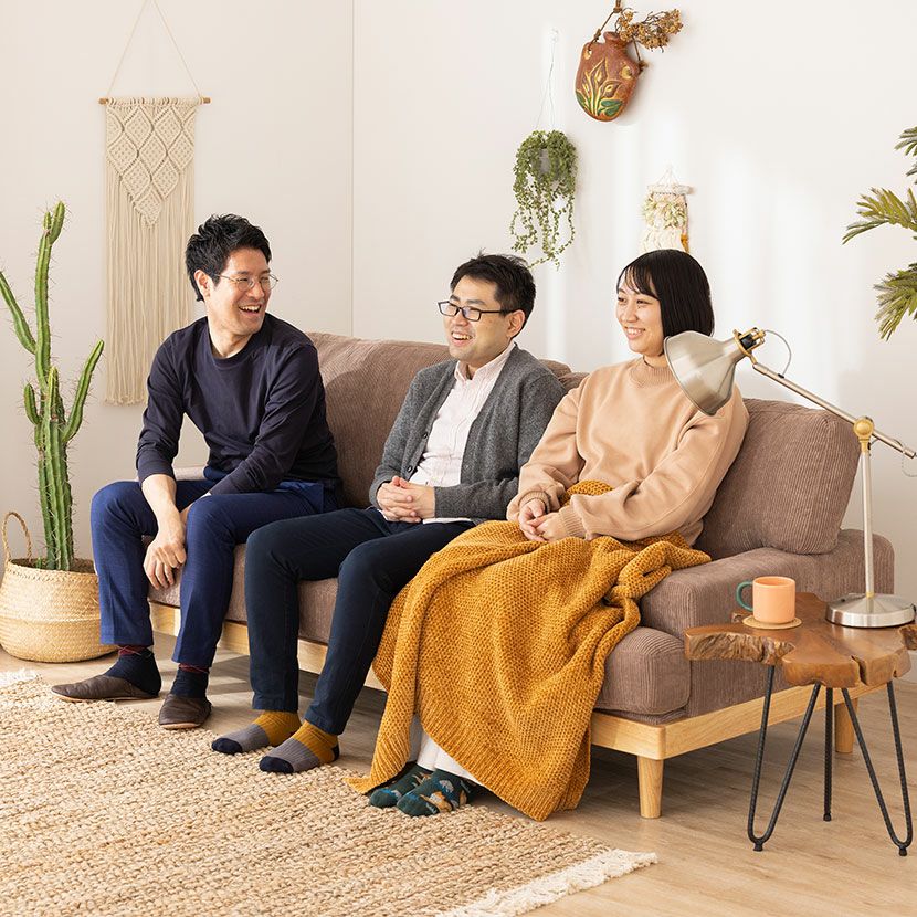 設置無料】幅188cm 3人掛け コーデュロイソファ 肘付き 脚付き