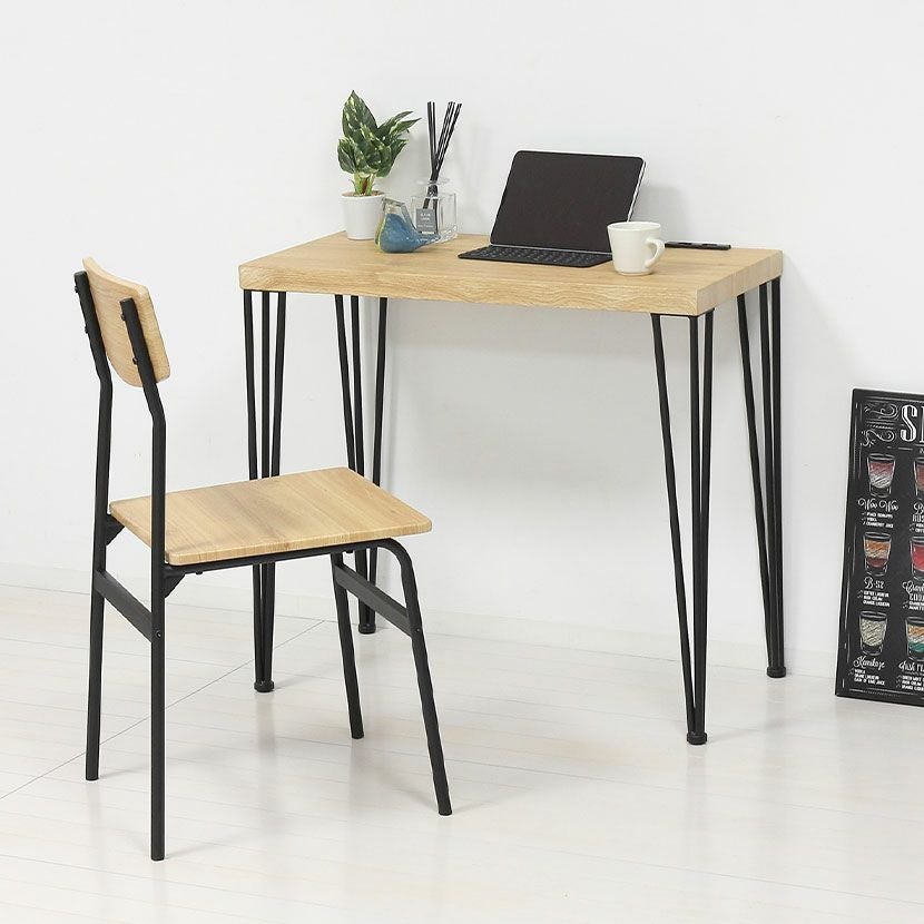 デスク 2点セット アンティーク風 (幅112cm 木製 デスク×1 チェア×1