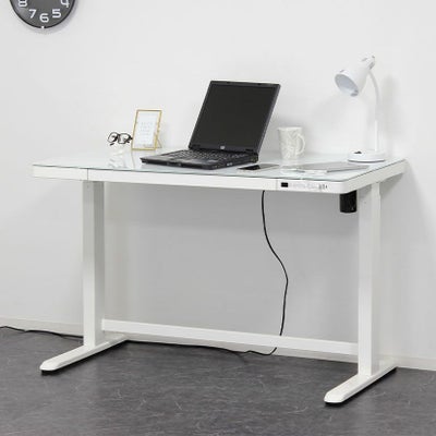 幅120cm 昇降デスク 電動式 スタンディングデスク 昇降テーブル 引出し 