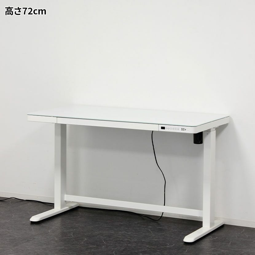 幅120cm 昇降デスク 電動式 スタンディングデスク 昇降テーブル 引出し