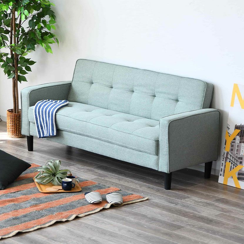 幅170cm 3人掛け ソファ ソファー 肘付き 布地 ファブリック 軽量