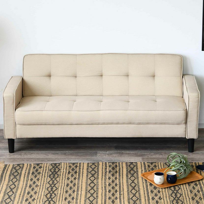 幅170cm 3人掛け ソファ ソファー 肘付き 布地 ファブリック 軽量