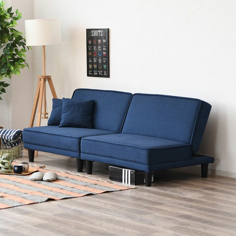 幅184cm 2人掛け ソファベッド ソファ リクライニング ローソファ